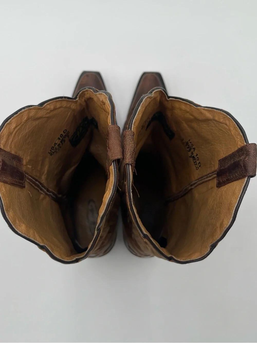 JB Dillon Mens Genuine Brown Goat Leather Western Boots Size 10D JBM2213 - Picture 12 of 14